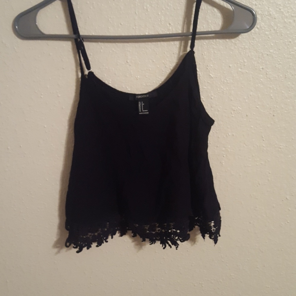 Forever 21 black crop top